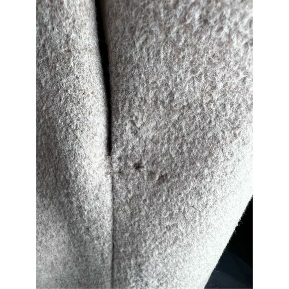 Zara woman Medium wool blend knit sleeve tan zip up jacket coat *flaw* - Picture 8 of 10